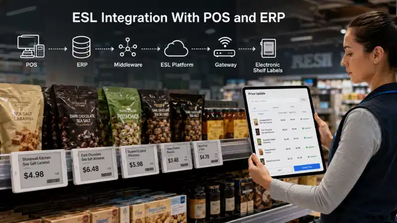 Integrace elektronických policových štítků s POS a ERP: API, mapování dat, zpracování chyb a vrác...